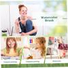 6Pcs Nylon Bristle Paint Brushes with Handle Portable Reusable Paint Brushes for Wall Crafts and Detail Work