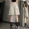 Y2K Cargo Shorts Damskie Harajuku Czarne Oversize Szerokie Szorty Letnie Streetwear Moda Wysoki Stan Luźne Krótkie Spodnie