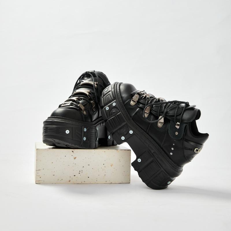 New Dark Daddy Shoes Thick Sole Foreign Trade Cross-border Women's Shoes Heavy Metal Personalized Gothic Punk Boots Women