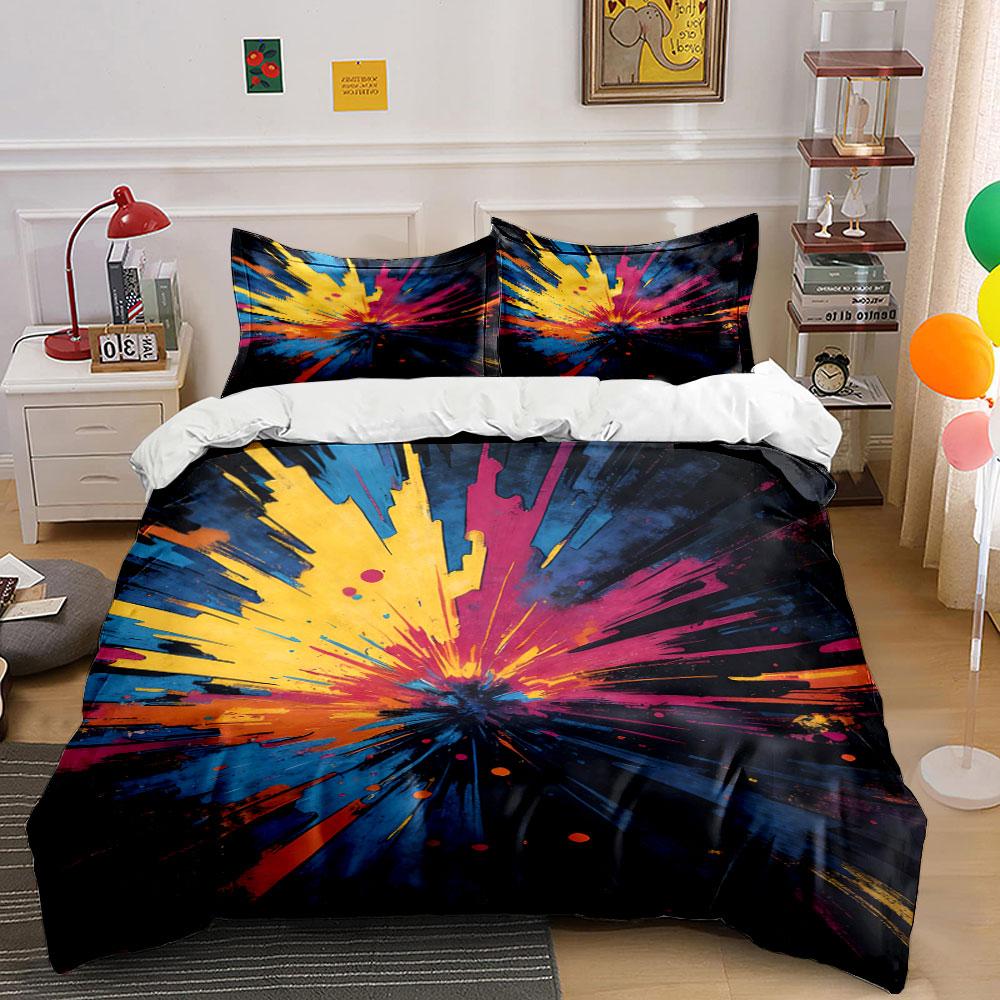 

Abstract colorful explosion pattern. Bedding sets Duvet cover sets Duvet covers Pillowcases(1 * Duvet Cover 2 * Pillowcases, without duvet insert) 135x200cm