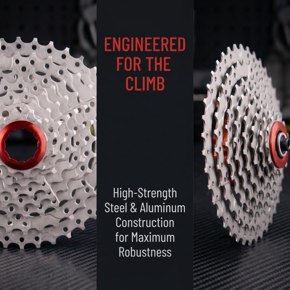 Steel Road Bike Cassette 8 Speed Bicycle Freewheel Durable Mountain Bike Cassette for Road Bicycle серебряный