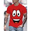 Funny Smiling Face Graphic T Shirts Harajuku Fashion Men's Clothing  Streetwear Smile Man T-Shirt Y2k Unisex Tee Tops