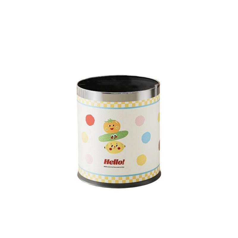 Modern Indoor Trash Can Office Kitchen Trash Bin Modern Design Colorful Print For Home
