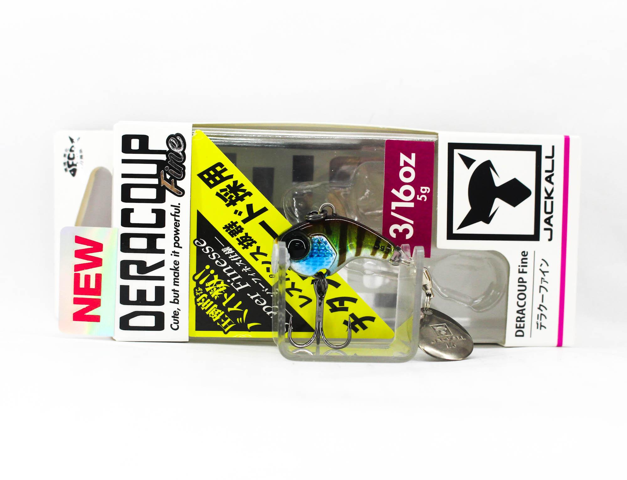 Jackall Deracoup Fine 3/16 унции Воблер с вращающимся хвостом, тонущий, Bluegill Stripe (5089)