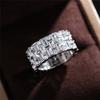 Luxury 925 Sterling Silver Women Wedding Rings Geometric CZ Simple Stylish Female Accessories High Quality Statement Jewelry