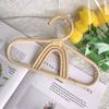 Rattan Childrens Hanger Compact Space-Saving Natural Fiber Hanger for Baby Kids Clothing Dress Skirt Shirt Storage Nursery