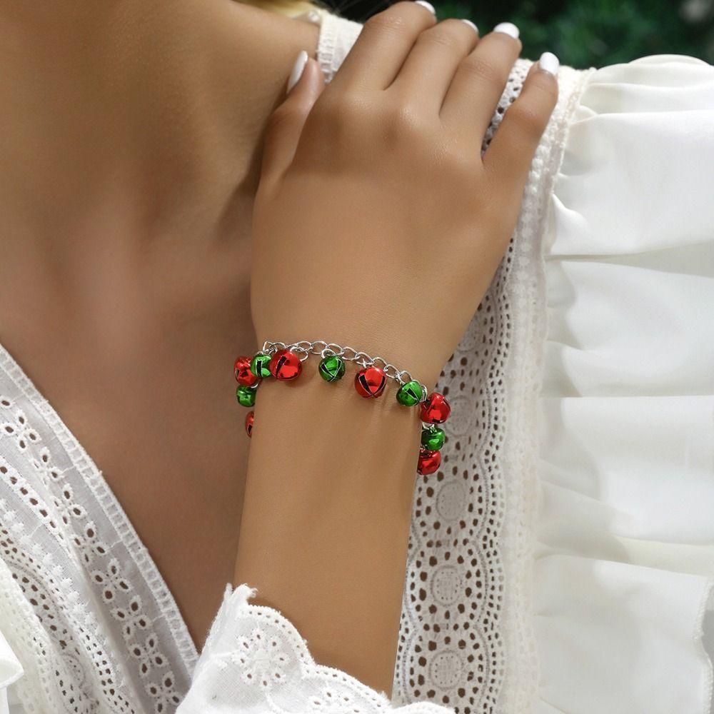 Earrings Christmas Bell Jewelry Set Necklace Xmas Clavicle Chain Fashion   Women