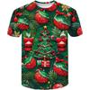 Santa Claus Christmas Print Short Sleeve for Boys Girls Cute O-Neck Pullover Tees Casual Loose Children's Top Children's T-Shirt