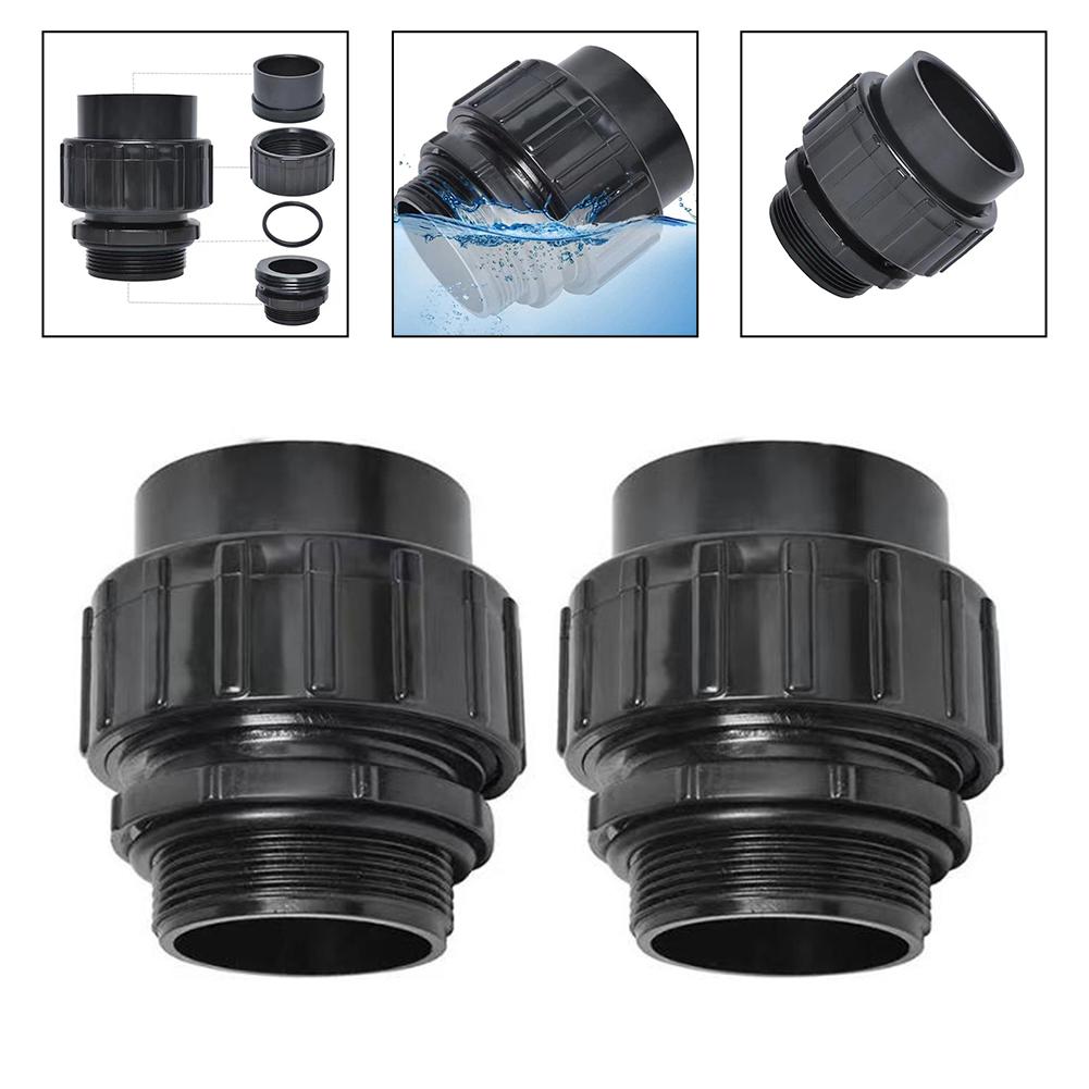 Pool System Connector 2PC Pipe Connector Easy Installation Hard-wearing Material Robust Construction Connector For Sand Pump