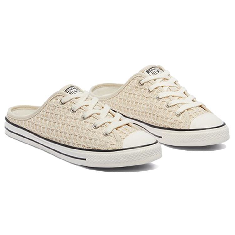 Converse Chuck Taylor All Star Dainty Mule Comfortable Simple Durable Breathable Low Top Canvas Shoes Women Sneaker Beige 571900C