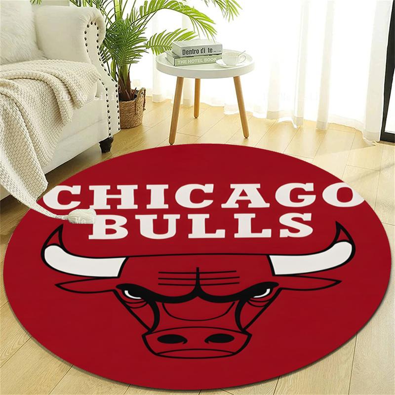 Personalized Chicago Bulls Round Chair Office Rug - Perfect for Mat, Office Chair & More - Ideal Gift for Birthdays and Holidays