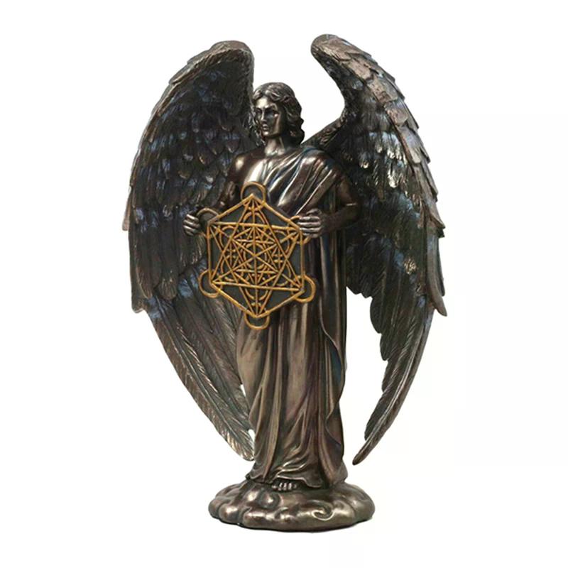 Estatua del Ángel Metatrón - Judaísmo Talmúdico Flor Sagrada de la Vida Figura