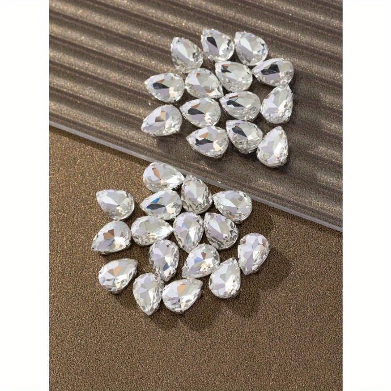 

100 шт. 10*14 мм Каплевидные Стеклянные Бусины Ручной Работы, Асимметричные Стеклянные Бусины-Клевер, Аксессуары для Одежды, Обуви и Сумок белый