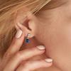 Chic Trendy Drop Earrings for Women Blue Zirconia Pendant Jewelry for Engagement Dainty Fashion Accessories for Female