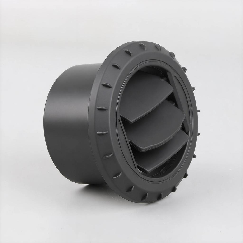 Diesel Heater Air Outlet Vent Black Round Rotating Louver Grille