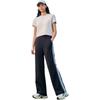 Anta Casual Simple Striped Straight Leg Knitted Sports Pants Women Bottoms Basic-Black 162528311-2