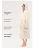 Candy Stripe Coral Fleece Hooded Bathrobe: Quick-Dry, Breathable, Skin-Friendly, and Warm.