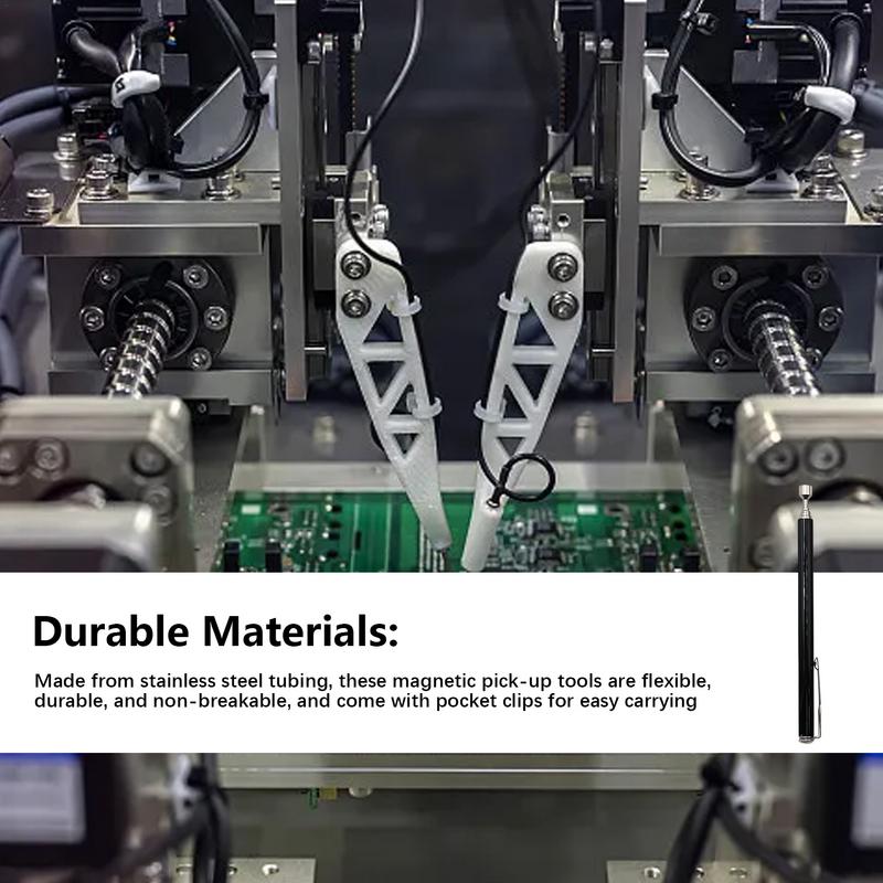 Magnetic Pick Up Tool Extendable Stainless Steel Magnet Stick For Mechanics Portable And Lightweight Magnet Wand To Grab Screws