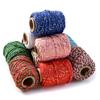 2mm*20M DIY Cotton Thread Rope Golden Silk Braided Cotton Tag Rope For Creative Multi-strand Abrasion Party Gift Packaging