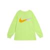 Nike Tricou Casual cu Gât Rotund și Mânecă Lungă Căzută cu Imprimeu Femei Galben-Lămâie Deschis HJ1497-736