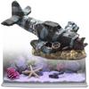 Craft Airplane Wreck Aquarium Ornament Miniature Desktop Knick-knack  Aquarium