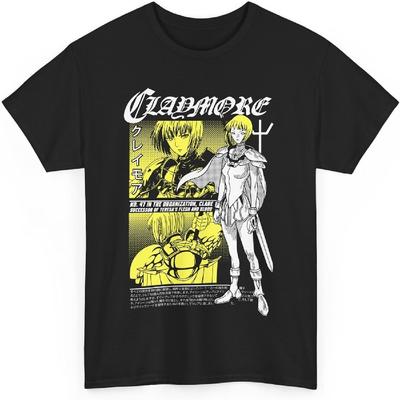 Claymore Anime T-Shirt Actiongeladene Fantasy-Welten und Legendäre Krieger Ästhetik Manga Unisex T-Shirt