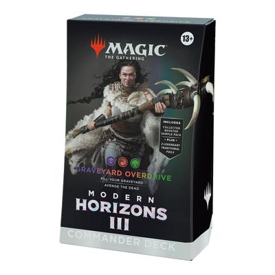 The Gathering Modern Horizons 3 Deck Commander Surcharge du Cimetière 2 Collectionneurs de Cartes Boosters Échantillons Magic - (Boîte de 100 cartes, + Accessoires)