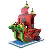 Small particle building blocks, pirate ship children's plugging puzzle toy desktop ornaments birthday gift