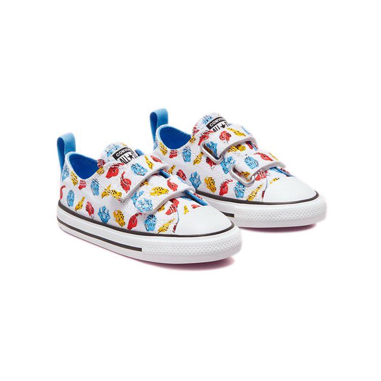 Converse Chuck Taylor All Star Low Easy-On TD Dino Daze Baby Sneakers White University-Blue 771466C