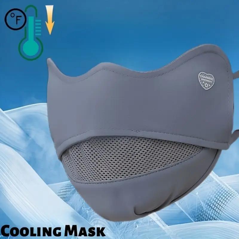 Breathable Ice Silk Face Cover UV Face Shield Washable Reusable Sun Protection Face Mask for Motorcycle Running Riding Exercise