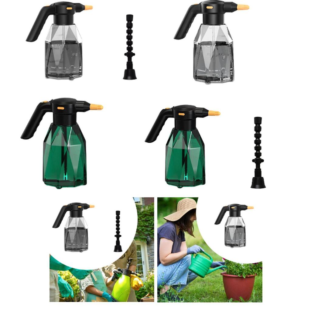 2L Electric Watering Can Foam Sprayer Handheld Portable Ergonomic Handle 14x27cm for Indoor Outdoor Plants Sturdy Labor Saving