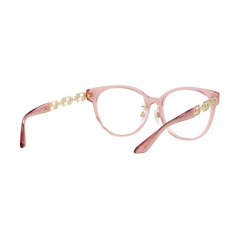 Versace Hollow Temples Acetate Round Optical Frame Women's Pink 10182418 VE3302D5322-pink 54