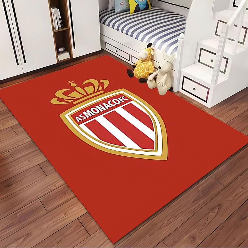 Red Carpet with AS Monaco Logo suitable as a non-slip mat for the living room or bedroom sofa