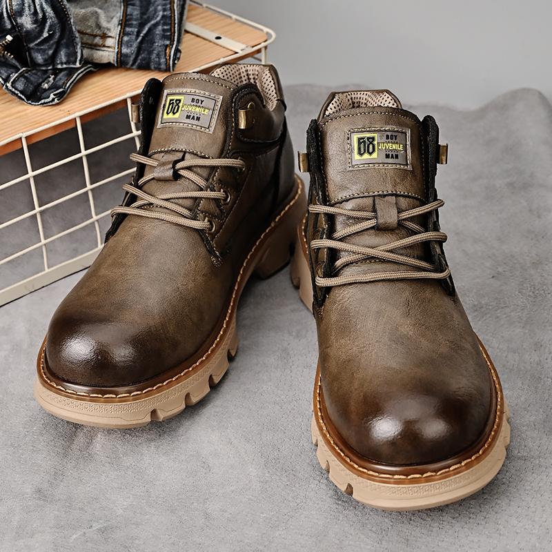 Fashion Genuine leather Men's autumn and winter shoes Retro and high-quality luxury styles Office or leisure business Outdoor daily