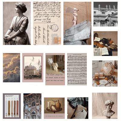 30pcs Vintage Statue Poster Postcard  DIY Handbook Wall Decoration Bedroom Wall Decoration Wall Stickers  Birthday Postcard Set for Friends and Family