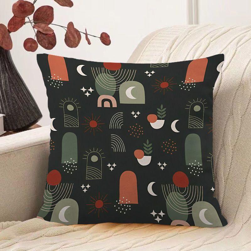 Bohemian Ethnic Style Pillow Colorful Retro Geometric Print Pillow Famous Hotel Inn Sofa Square Pillow