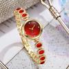Fashion Ladies Quartz Watch With Alloy Band Decorative Pointer Dial For Women