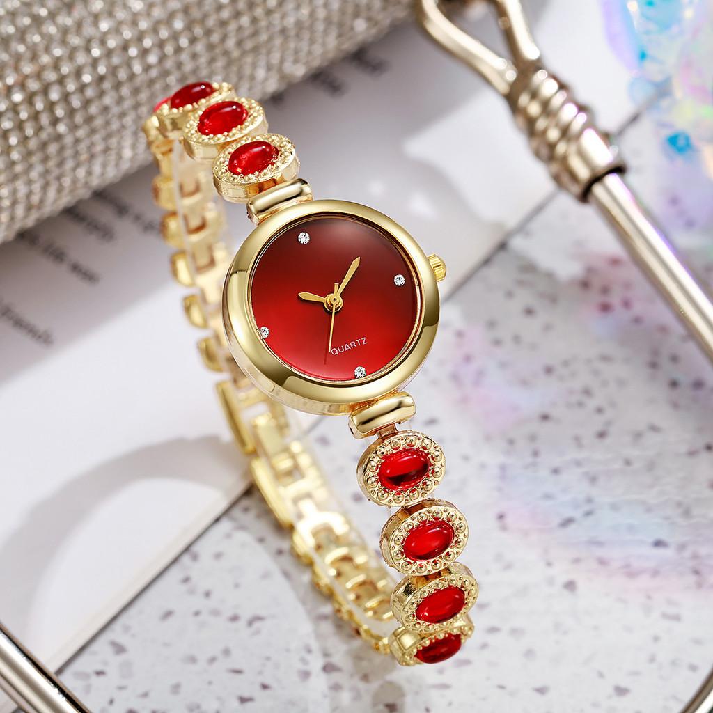 Fashion Ladies Quartz Watch With Alloy Band Decorative Pointer Dial For Women