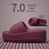 Women's High-Soled Platform Slippers - New Korean Summer Styles, Trendy and Versatile Height-Enhancing Sandals.