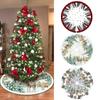 Christmas Flannel Tree Skirt Crafts Tree Surround Base Set  Merry Christmas Decoration for Home 2024 Xmas Ornaments Navidad 2025