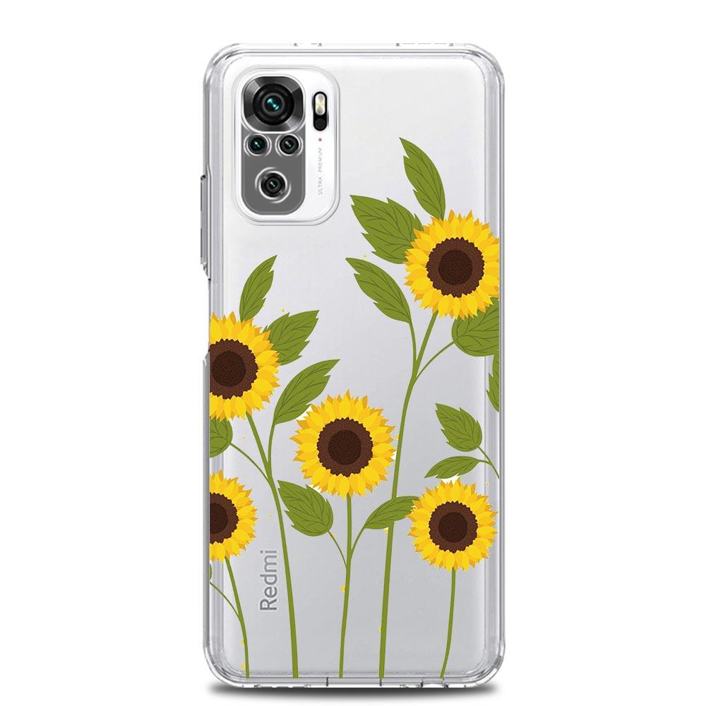 Sunflower Flower Lavender Purple Phone Case For Xiaomi Redmi Note 12 5G 9S 9 8 10 11 Pro Plus 4G 9T 8T 10C 9C 9A 7 Clear Cover