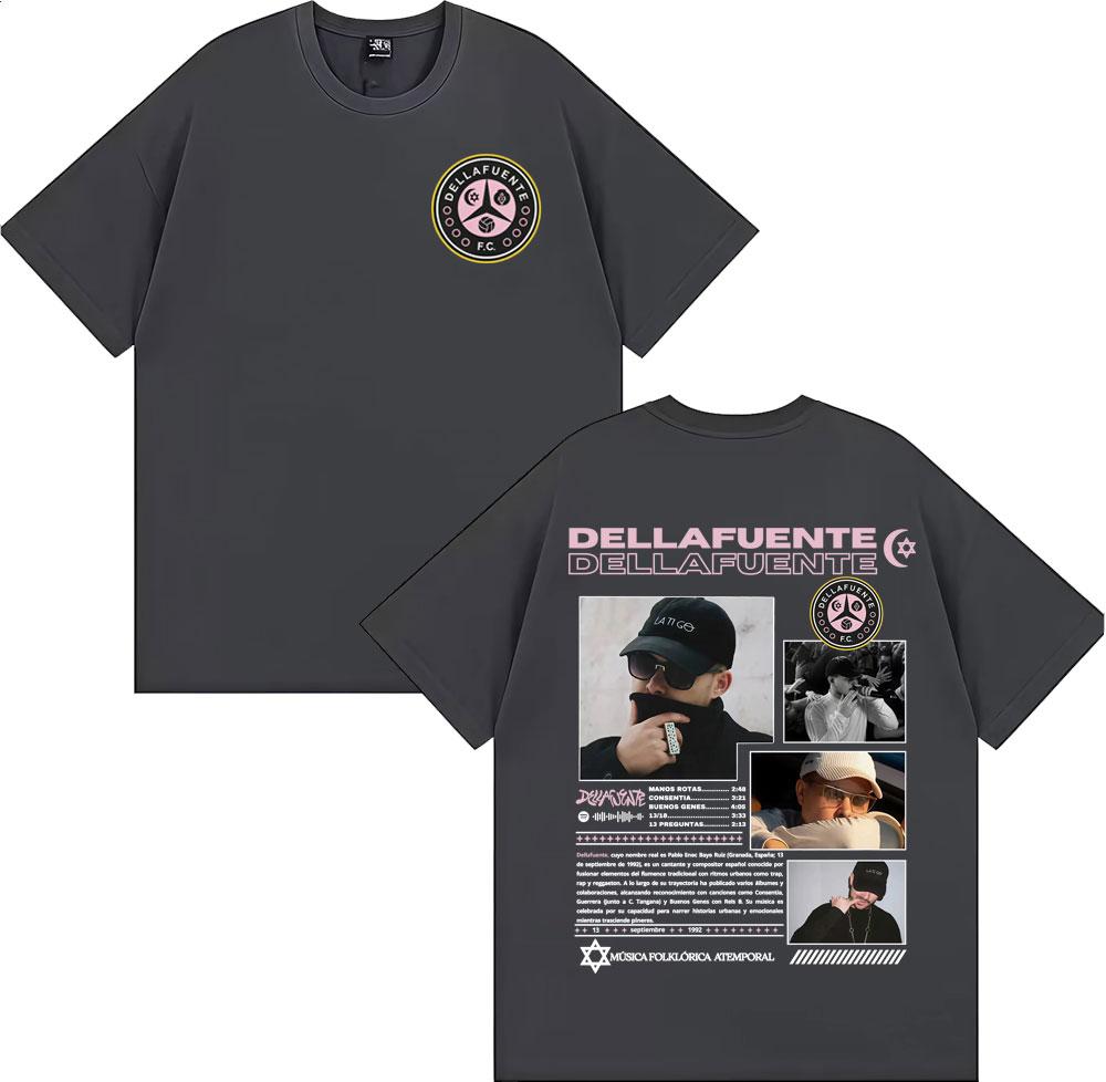 Rap Singer Dellafuente Fc Album 2026 Tour Cover Tshirt Summer Mens Womens Luxury Fashion Hiphop Street Cotton Casual Tshirt