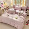 Elegant Blue Floral Pattern Duvet Cover Set 100% Cotton Soft Skin Friendly Queen Size Bedding Set Comforter Cover Pillowcases