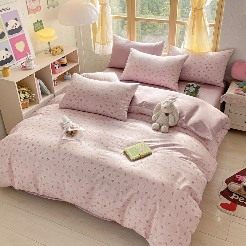 Elegant Blue Floral Pattern Duvet Cover Set 100% Cotton Soft Skin Friendly Queen Size Bedding Set Comforter Cover Pillowcases