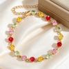 Colorful Zircon Double Hanging Open Mouth Bracelet Necklace DIY Handmade Assembly Earrings Bracelet Jewelry