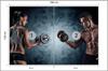 Photomural Muscular Man An Athletic Woman Structural Vinyl 180x120