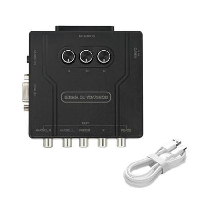 Wielofunkcyjny adapter RGBS SCART VGA na komponentowy YPBPR Konwerter sygnału gry dla płynnej rozgrywki na nowoczesnych wyświetlaczach