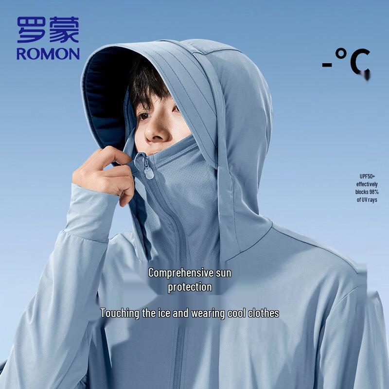 

ROMON Men s UPF50+ Ice Silk Sun Protection Hoodie Men 5XL