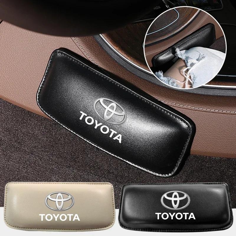 Leather Knee Pad Car Interior Pillow Comfortable Elastic Cushion for Toyota GR RAV4 Prius CHR Camry TRD GT86 Corolla Yaris Auris