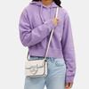 Coach 18 Solid Color Logo Flap Snap Multifunctional Pocket Leather Square Shoulder Crossbody Bag Women bags Glacier-White CL416-SVHA